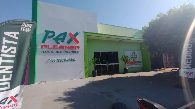 Fachada da Pax Plesner e da Plesnerclin em Nova Ubiratã
